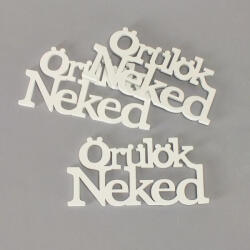 Fa "Örülök Neked" felirat koszorúra fehér 7x14cm 3db/csomag - csinaldmagadshop