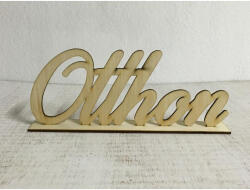  Natúr fa - "Otthon" felirat talppal 25cm - csinaldmagadshop