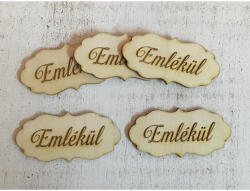  Natúr fa - "Emlékül" fodros tábla 5db/csomag - csinaldmagadshop