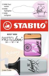 STABILO Комплект текст маркери, Stabilo, Boss Mini Pastel Love 2.0 ST07/03-59, 3 цвята (ST07/03-59)