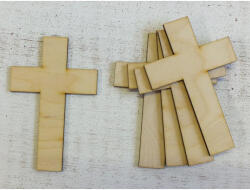 Natúr fa - Kereszt 10cm 5db/csomag - csinaldmagadshop