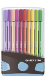STABILO Комплект флумастери, Stabilo, Pen 68 Color Parade ST6820-04 тъмносиня кутия, 20 цвята (ST6820-04)
