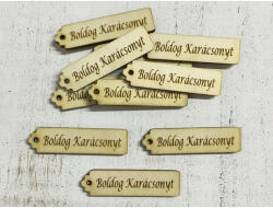 Natúr fa - "Boldog Karácsonyt" scrapbook tábla 10db/csomag - csinaldmagadshop