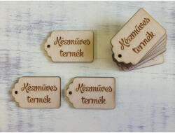  Natúr fa - "Kézműves termék" scrapbook tábla 10db/csomag - csinaldmagadshop