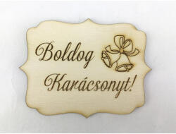 Natúr fa - "Boldog Karácsonyt" tábla - csinaldmagadshop