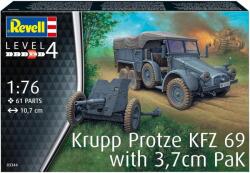 Revell Сглобяем модел, Revell, Krupp Protze KFZ 69 with 3, 7cm Pak, 61 части (R03344)