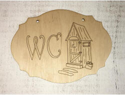  Natúr fa - "WC" rajzos tábla - csinaldmagadshop