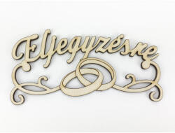 Natúr fa - "Eljegyzésre" felirat 6x12cm - csinaldmagadshop