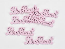  Fa "Isten Hozott" felirat pink 10cm 6db/csomag - csinaldmagadshop