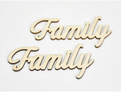Natúr fa - "Family" felirat 5, 5x12cm 2db/csomag - csinaldmagadshop