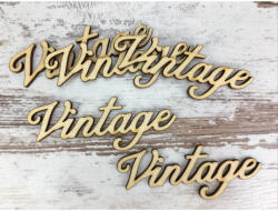  Natúr fa - "Vintage" felirat 10cm 5db/csomag - csinaldmagadshop