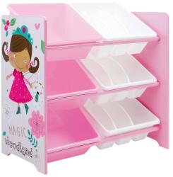 Ginger Home Органайзер за Детски Играчки и Книжки, Етажерка с 6 Кутии за Съхранение - dreams (tf5191)