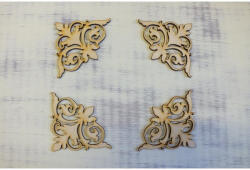  Natúr fa - Sarokdísz 7cm 4db/csomag - csinaldmagadshop