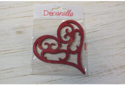 Fa vintage szív meggypiros 10cm - csinaldmagadshop