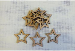 Natúr fa - Lyukas csillag 5cm 10db/csomag - csinaldmagadshop