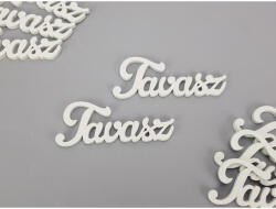  Fehér "Tavasz" felirat 9cm 8db/csomag - csinaldmagadshop