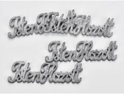  Fa "Isten Hozott" felirat szürke 15cm 4db/csomag - csinaldmagadshop