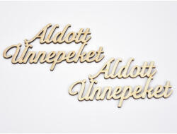 Natúr fa - "Áldott Ünnepeket" felirat 2db/csomag - csinaldmagadshop