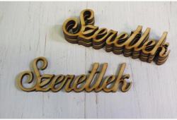 Natúr fa - "Szeretlek" felirat 9, 5cm 5db/csomag - csinaldmagadshop