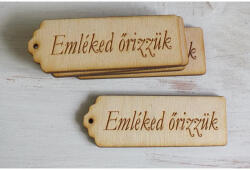  Natúr fa - "Emléked őrizzük" scrapbook tábla 3x8cm 5db/csomag - csinaldmagadshop