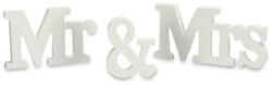  Mr&Mrs fa asztali felirat fehér - csinaldmagadshop