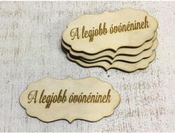  Natúr fa - "A legjobb óvónéninek" fodros tábla 5db/csomag - csinaldmagadshop