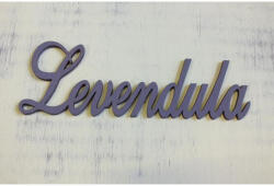  Fa "Levendula" felirat lila 15cm