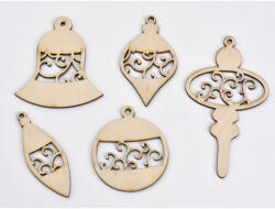 Natúr fa - Karácsonyfa díszek díszes 5db/csomag - csinaldmagadshop