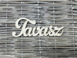 Fa "Tavasz" felirat fehér15cm