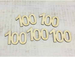  Natúr fa - Évfordulós számok 100-as 5db/csomag - csinaldmagadshop