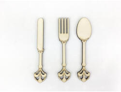 Natúr fa - Evőeszköz szett barokk 10cm 3db/csomag - csinaldmagadshop