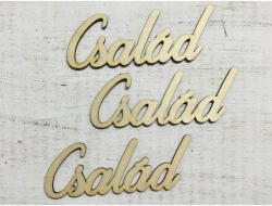  Natúr fa "Család" felirat 13, 5cm 3db/csomag - csinaldmagadshop