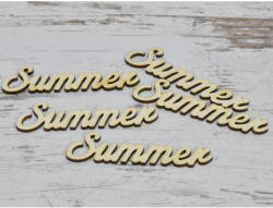 Natúr fa - "Summer" felirat 9, 5cm 5db/csomag - csinaldmagadshop