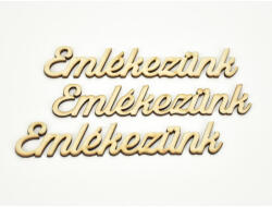  Natúr fa - "Emlékezünk" felirat 3db/csomag - csinaldmagadshop
