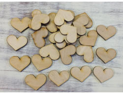  Natúr fa - Romantik szív 3cm 30db/csomag - csinaldmagadshop