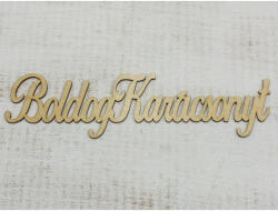  Natúr fa - "Boldog Karácsonyt" felirat 32cm - csinaldmagadshop