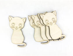  Natúr fa - Rajzos cica 8, 5cm 5db/csomag - csinaldmagadshop