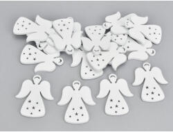 Fehér fa angyal glóriával 20db/csomag - csinaldmagadshop