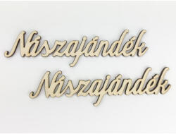  Natúr fa - "Nászajándék" felirat 2db/csomag - csinaldmagadshop