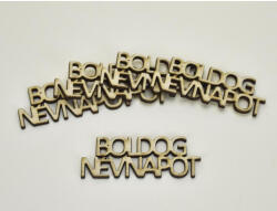  Natúr fa - " BOLDOG NÉVNAPOT " felirat 2, 4x6, 3cm 5db/csomag - csinaldmagadshop