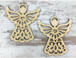  Natúr fa - Angyal csipkés 10cm 2db/csomag - csinaldmagadshop