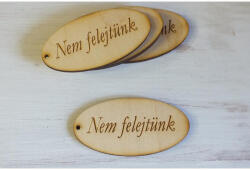 Natúr fa - "Nem felejtünk" gravírozott ovál tábla 5db/csomag - csinaldmagadshop