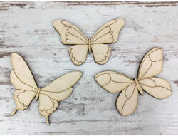  Natúr fa - Lepke szett 8cm 3db/csomag - csinaldmagadshop
