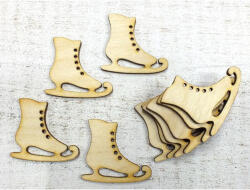  Natúr fa - Korcsolya 5cm 10db/csomag - csinaldmagadshop