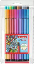 STABILO Комплект флумастери, Stabilo, Pen 68 ST6820/PL, 20 цвята (ST6820/PL)