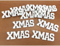 Xmas felirat fehér 7cm 10db/csomag - csinaldmagadshop