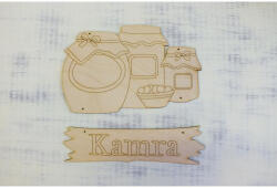  Natúr fa - Kamra rajzos táblával 21x25cm - csinaldmagadshop