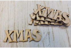 Natúr fa - "Xmas" felirat íves 7, 5cm 5db/csomag - csinaldmagadshop