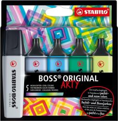 STABILO Комплект текст маркери, Stabilo, Boss Original Arty Cool Colors ST70/5-02-2-20, 5 цвята (ST70/5-02-2-20)