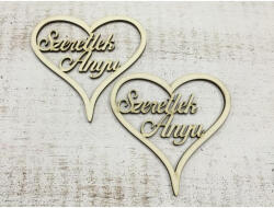 Szeretlek Anyu" felirat szívben 2db/csomag - csinaldmagadshop